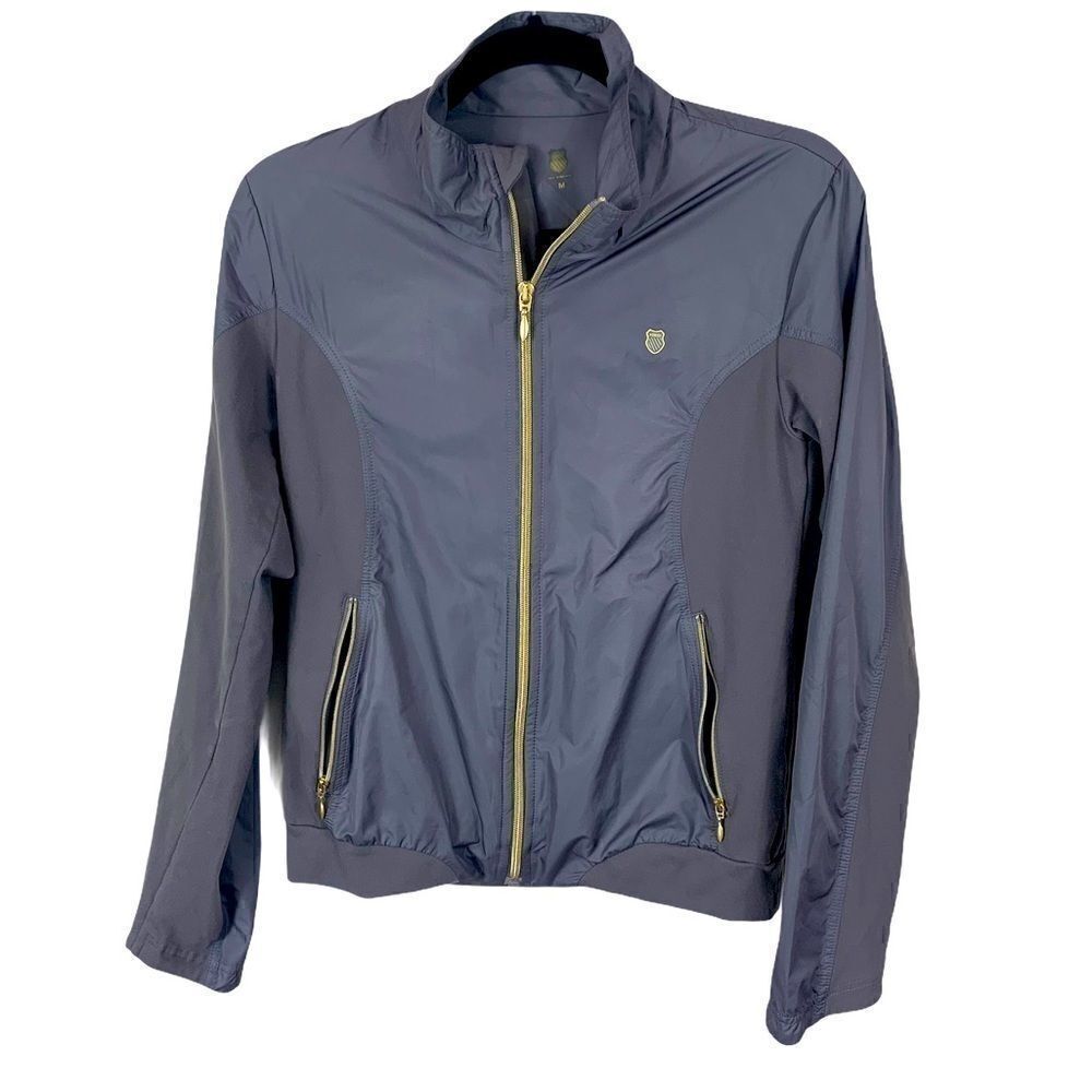 K-Swiss gray medium jacket gold accent (k1)
